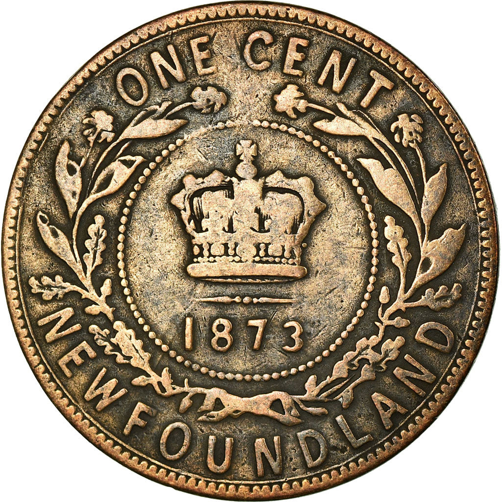Coin, NEWFOUNDLAND, Large Cent, 1873, Royal Canadian Mint, VF(20-25), Bronze