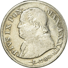 Moneta, DEPARTAMENTY WŁOSKIE, PAPAL STATES, Pius IX, 10 Soldi, 50 Centesimi