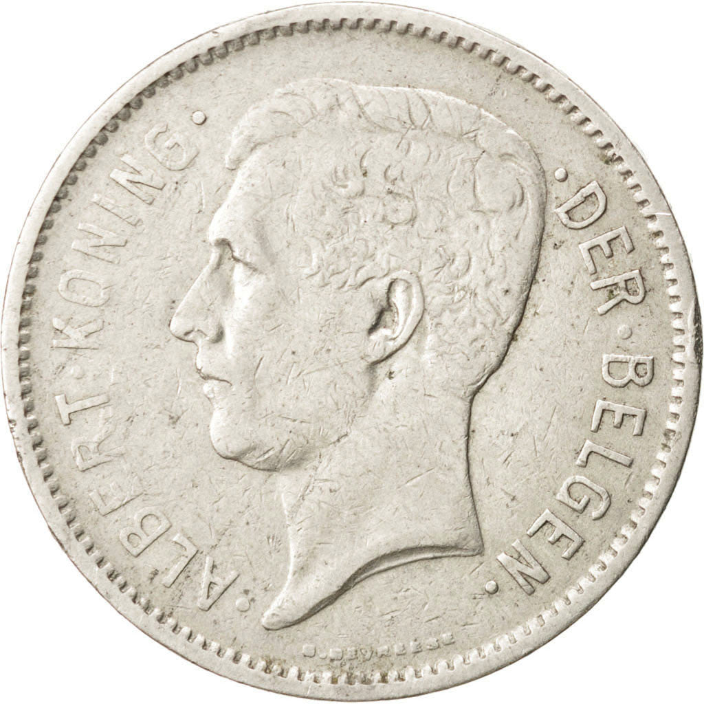 BELGIUM, 5 Francs, 5 Frank, 1931, KM #98, EF(40-45), Nickel, 31, 14.49