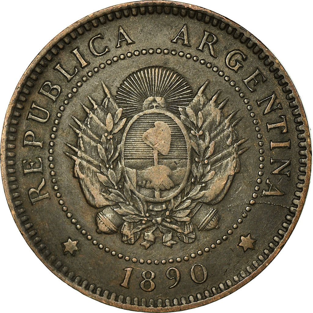 Moeda, Argentina, Centavo, 1890, EF(40-45), Bronze, KM:32