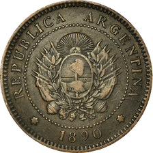 Moeda, Argentina, Centavo, 1890, EF(40-45), Bronze, KM:32