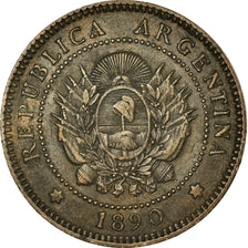 Coin, Argentina, Centavo, 1890, VF(30-35), Bronze, KM:32