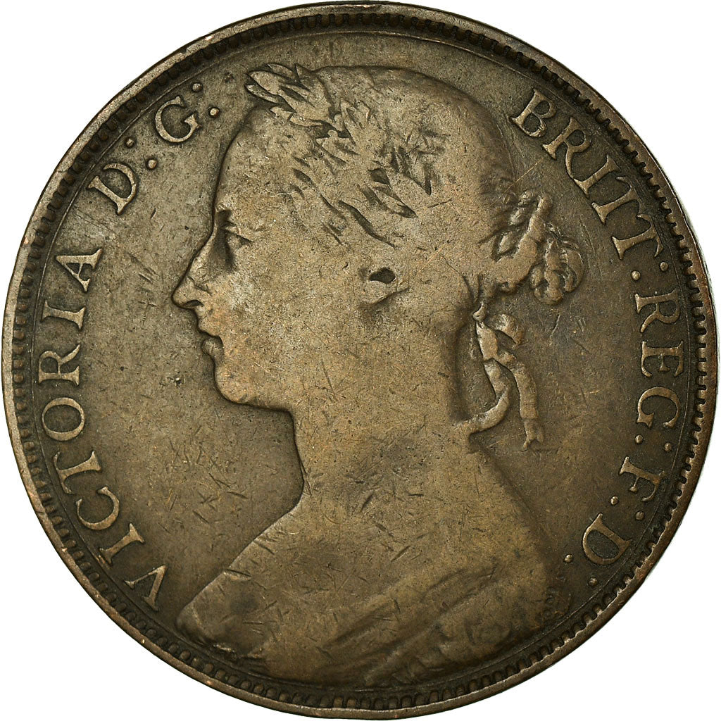Coin, Great Britain, Victoria, Penny, 1882, VF(20-25), Bronze, KM:755