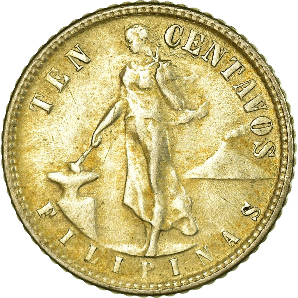 Monnaie, Philippines, 10 Centavos, 1944, TTB, Argent, KM:181