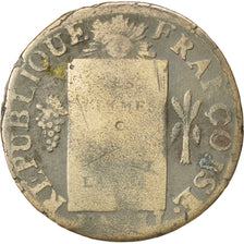 France, Sol aux balances françoise, Sol, 1793, Lille, F(12-15), Bronze