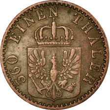 Coin, German States, PRUSSIA, Wilhelm I, Pfennig, 1864, EF(40-45), Copper