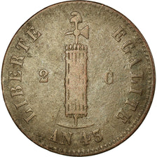 Monnaie, Haïti, 2 Centimes, 1846, TB+, Cuivre, KM:26