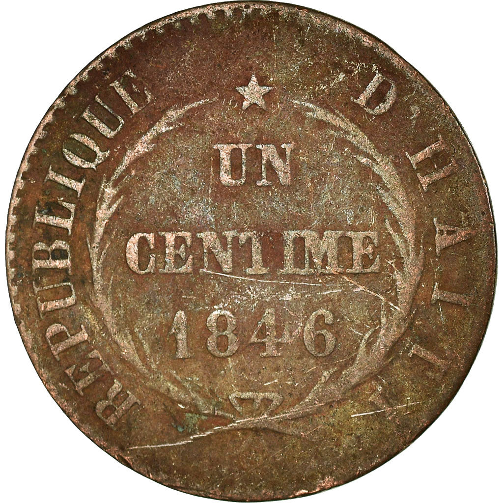 Coin, Haiti, Centime, 1846, F(12-15), Copper, KM:24