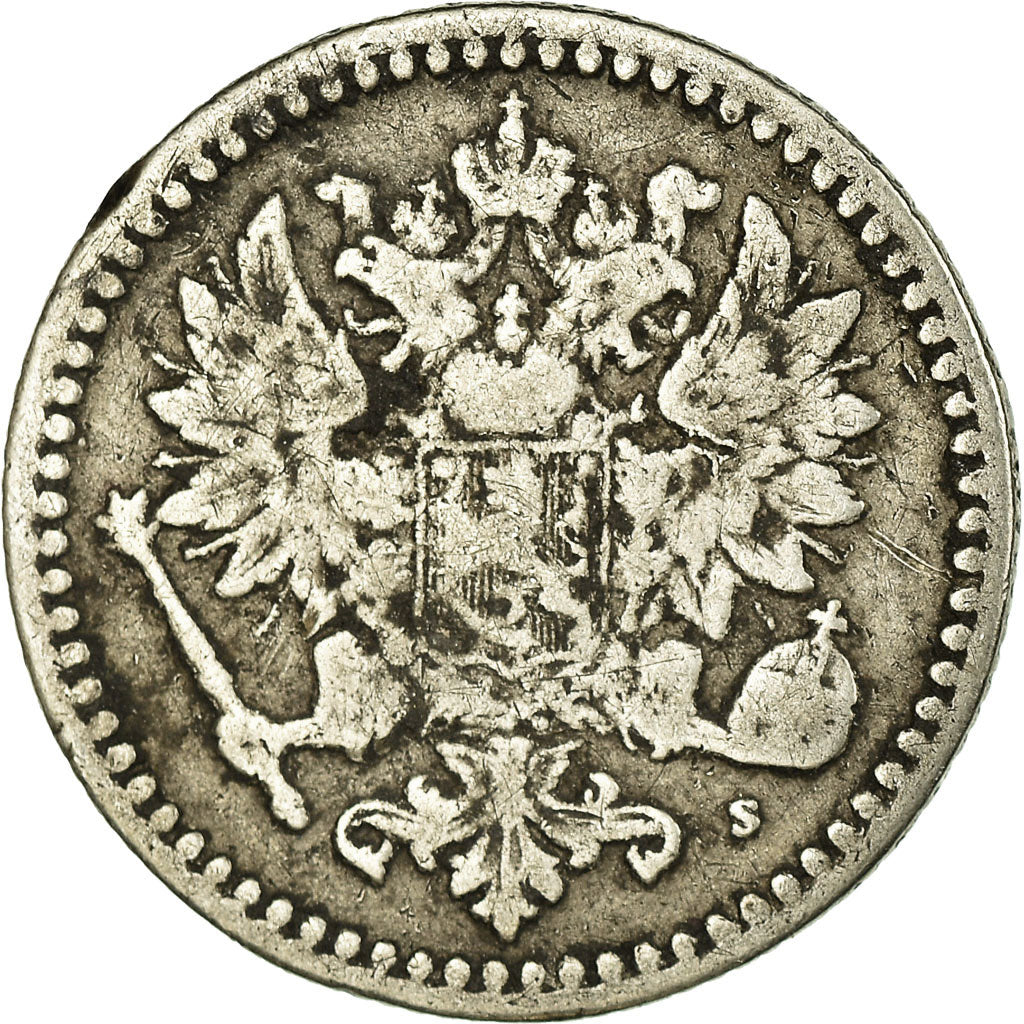 Münze, Finnland, Alexander II, 50 Penniä, 1869, S+, Silber, KM:2.1