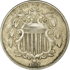 Moneda, Estados Unidos, Shield Nickel, 5 Cents, 1867, U.S. Mint, Philadelphia