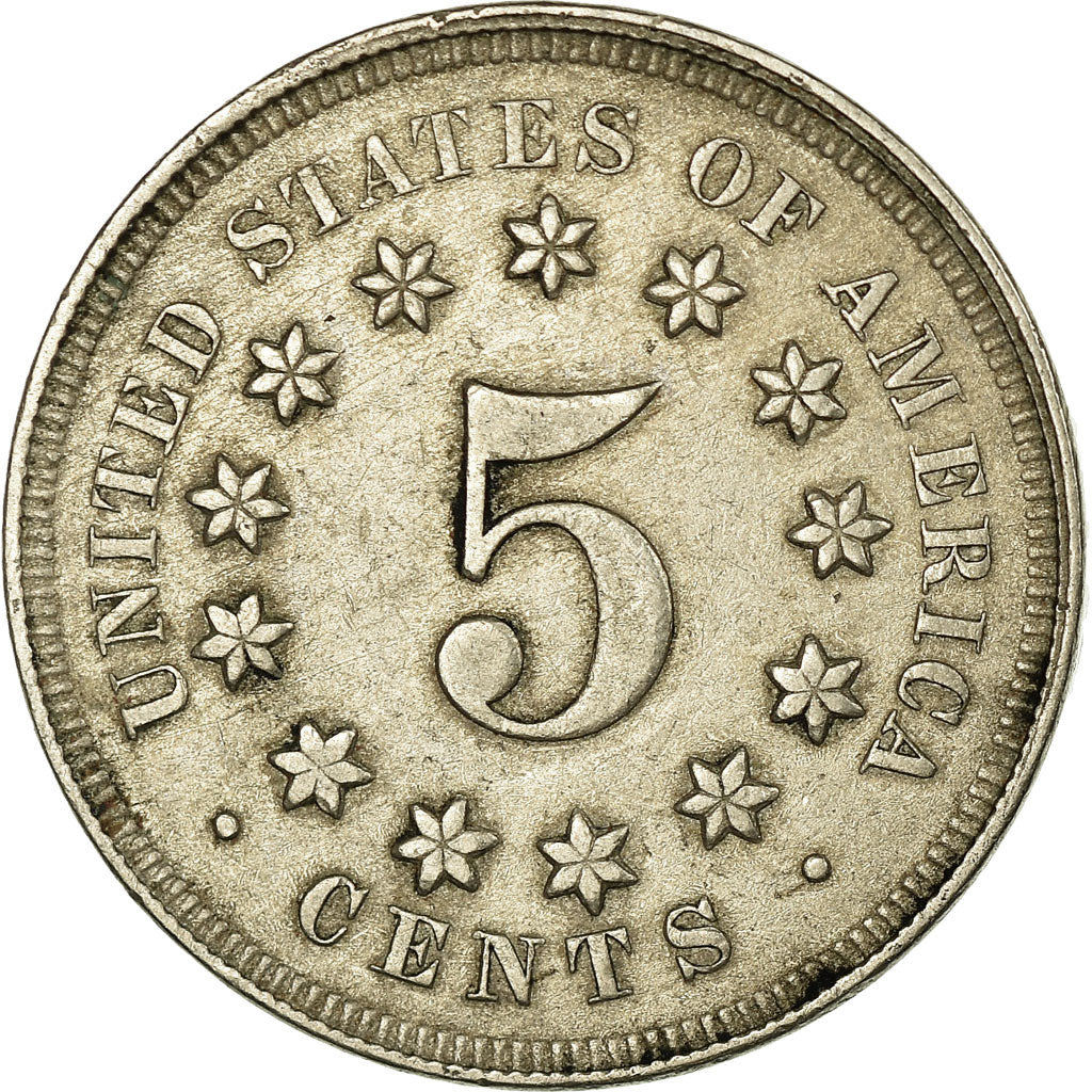Moneda, Estados Unidos, Shield Nickel, 5 Cents, 1867, U.S. Mint, Philadelphia