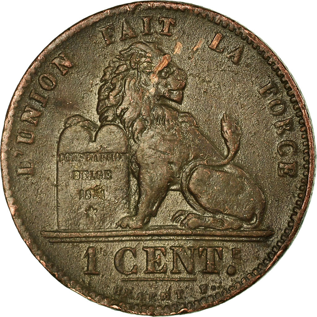 Moneta, Belgia, Leopold II, Centime, 1901, VF(30-35), Miedź, KM:33.1
