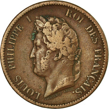 Coin, FRENCH COLONIES, Louis - Philippe, 5 Centimes, 1843, Paris, VF(30-35)