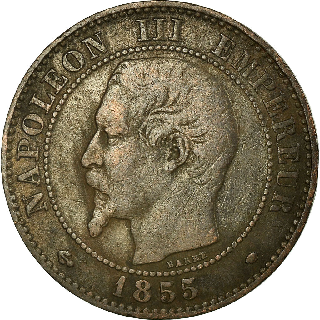 Moeda, França, Napoleon III, Napoléon III, 2 Centimes, 1855, Marseille