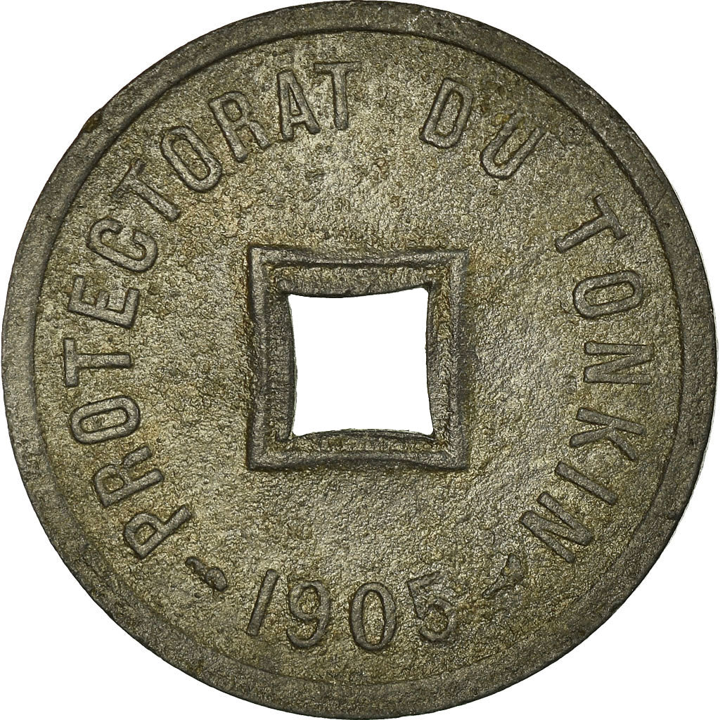Coin, Tonkin, 1/600 Piastre, 1905, Paris, EF(40-45), Zinc, KM:1