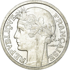 Moeda, França, Morlon, 2 Francs, 1958, Paris, AU(55-58), Alumínio, KM:886a.1