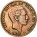Monnaie, Espagne, Alfonso XII, 10 Centimos, 1879, Madrid, TTB, Bronze, KM:675