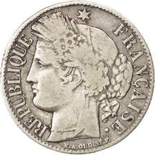 FRANCE, Cérès, Franc, 1895, Paris, KM #822.1, VF(30-35), Silver, 23, Gadoury #..