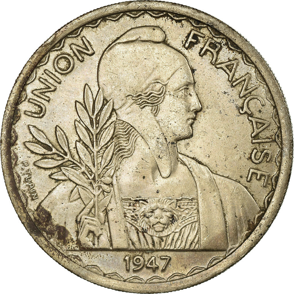 Münze, FRENCH INDO-CHINA, Piastre, 1947, Paris, S+, Copper-nickel, KM:32.2
