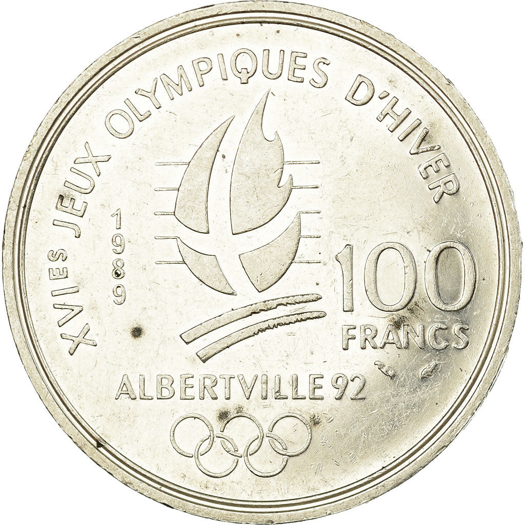Moneda, Francia, 100 Francs, 1989, BE, BC+, Plata, KM:972, Gadoury:C3