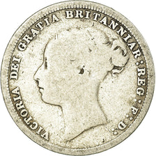 Monnaie, Grande-Bretagne, Victoria, 6 Pence, 1881, B+, Argent, KM:757