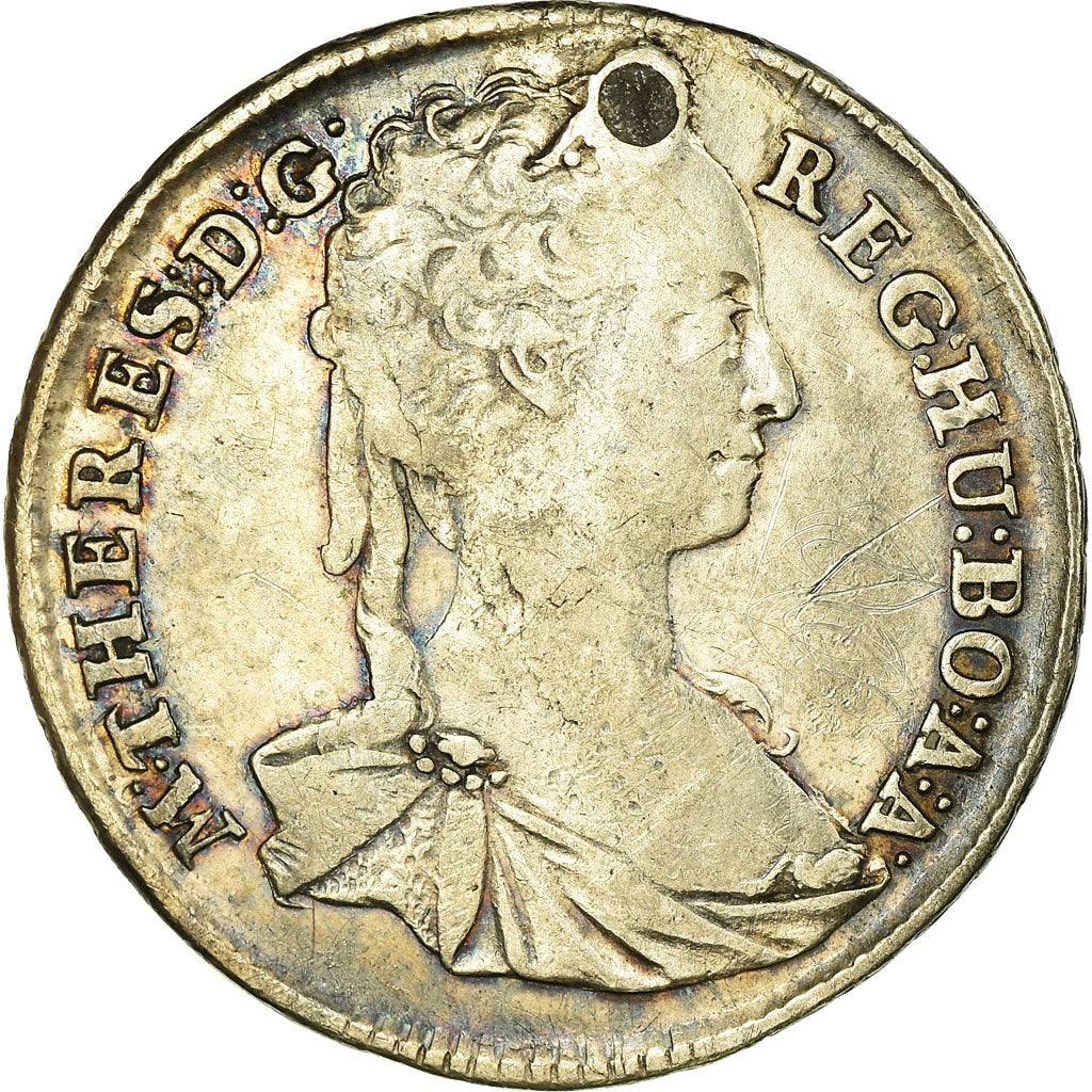 Coin, Hungary, Maria Theresia, 15 Krajczar, 1743, Budapest, VF(30-35), Silver