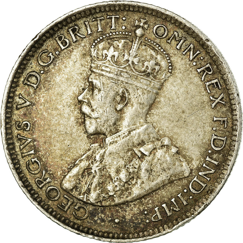 Coin, Australia, George V, Sixpence, 1914, Melbourne, VF(30-35), Silver, KM:25