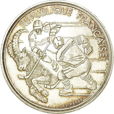 Moneda, Francia, 100 Francs, 1991, BC+, Plata, KM:993