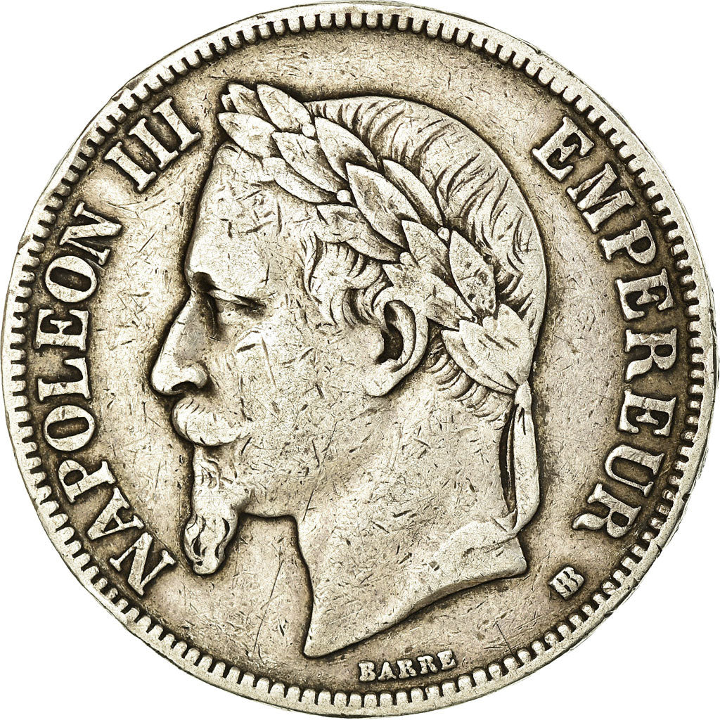 Coin, France, Napoléon III, 5 Francs, 1868, Strasbourg, VF(30-35), Silver