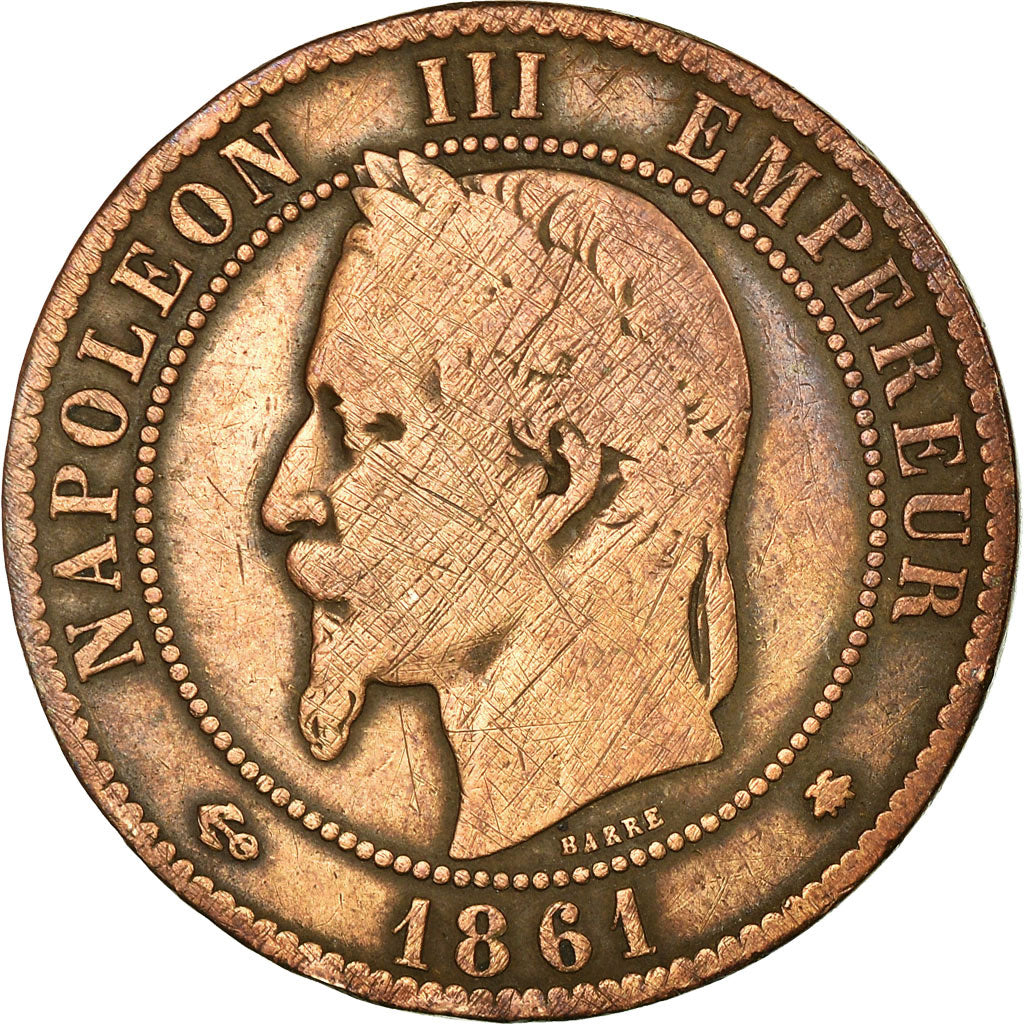 Münze, Frankreich, Napoleon III, Napoléon III, 10 Centimes, 1861, Paris, S