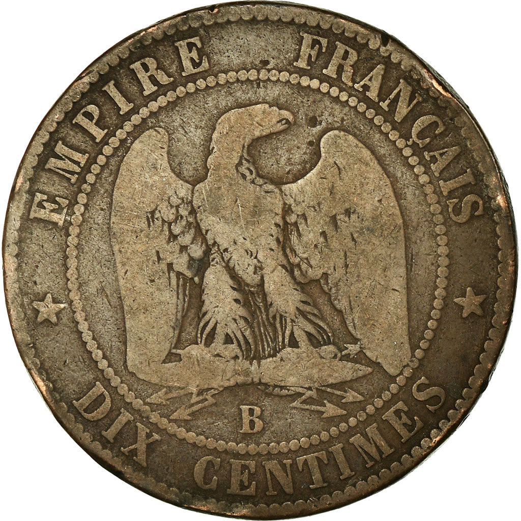 Moneta, Francja, Napoleon III, Napoléon III, 10 Centimes, 1855, Rouen
