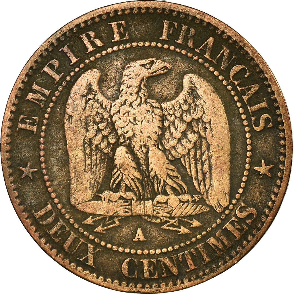 Moneta, Francja, Napoleon III, Napoléon III, 2 Centimes, 1857, Paris