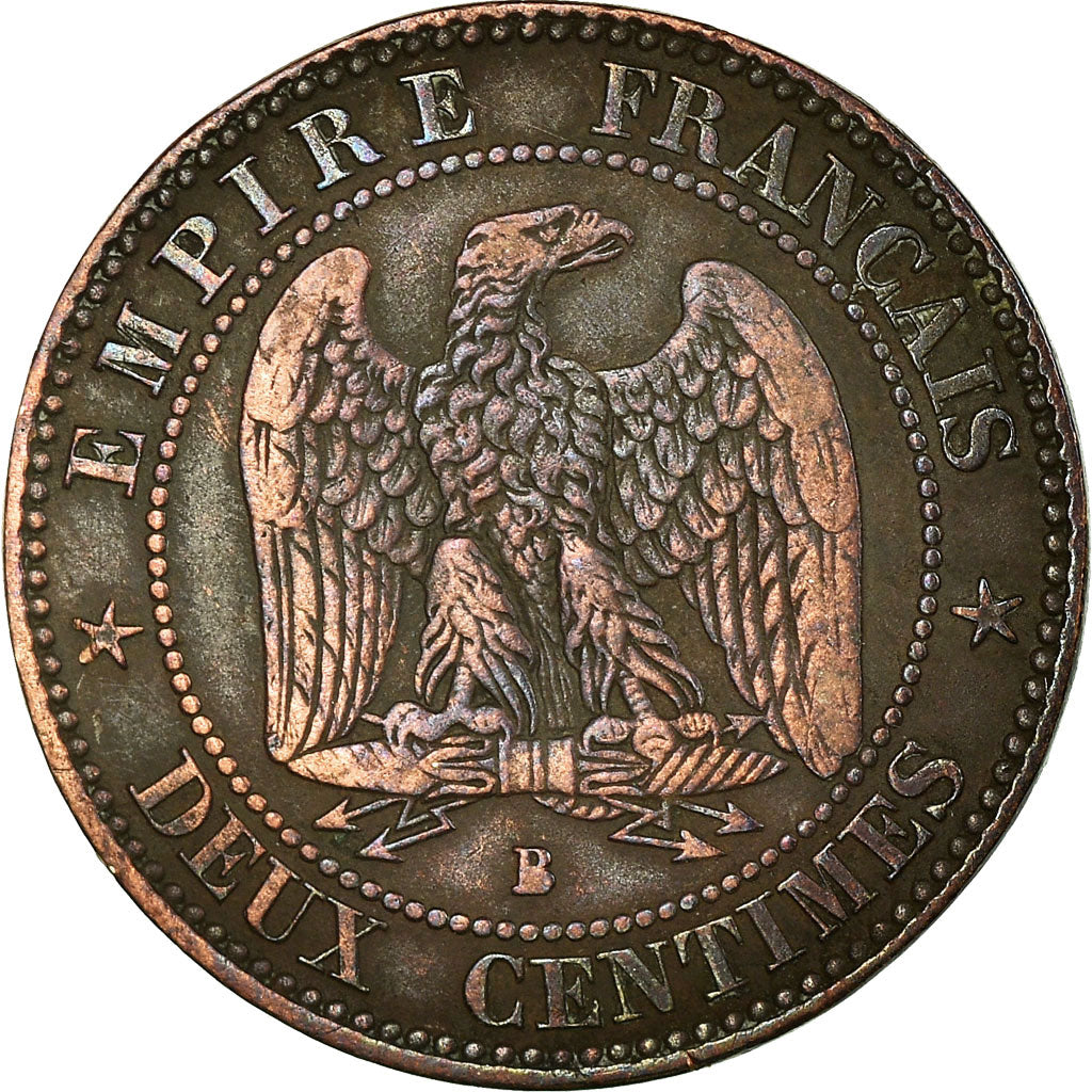 Munten, Frankrijk, Napoleon III, Napoléon III, 2 Centimes, 1856, Rouen, FR+