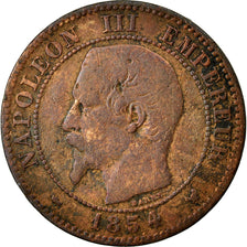 Moneda, Francia, Napoleon III, Napoléon III, 2 Centimes, 1854, Lille, BC+