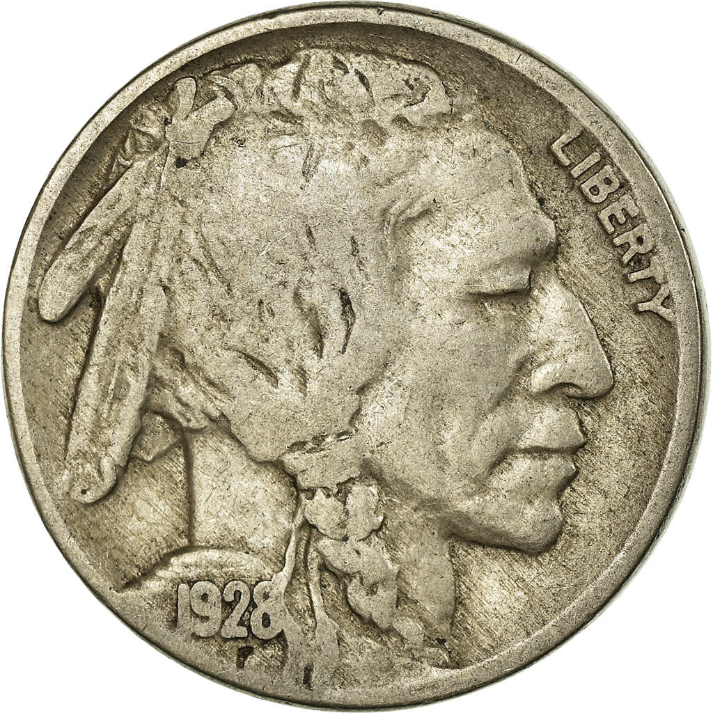 Munten, Verenigde Staten, Buffalo Nickel, 5 Cents, 1928, U.S. Mint