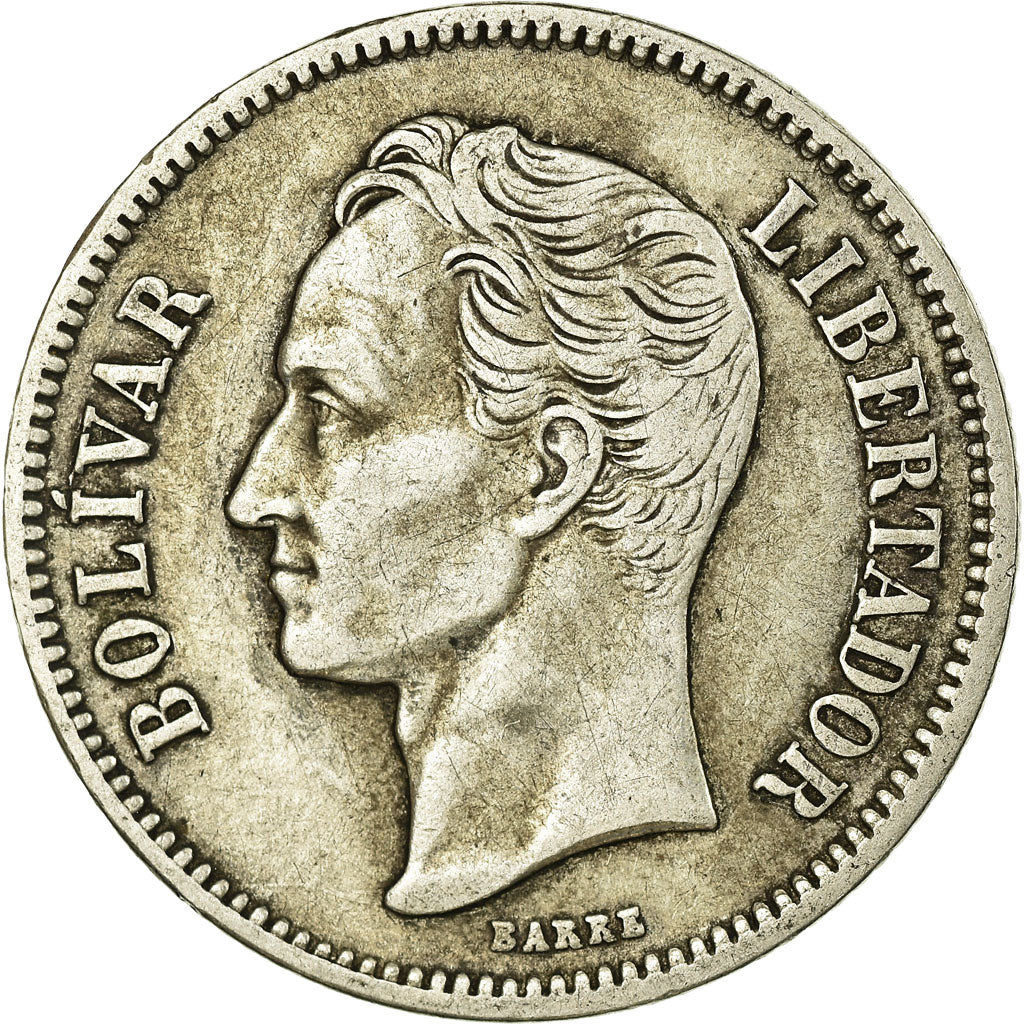 Moneta, Venezuela, Gram 10, 2 Bolivares, 1936, SPL-, Argento, KM:23