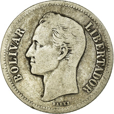 Coin, Venezuela, Gram 10, 2 Bolivares, 1922, VF(20-25), Silver, KM:23