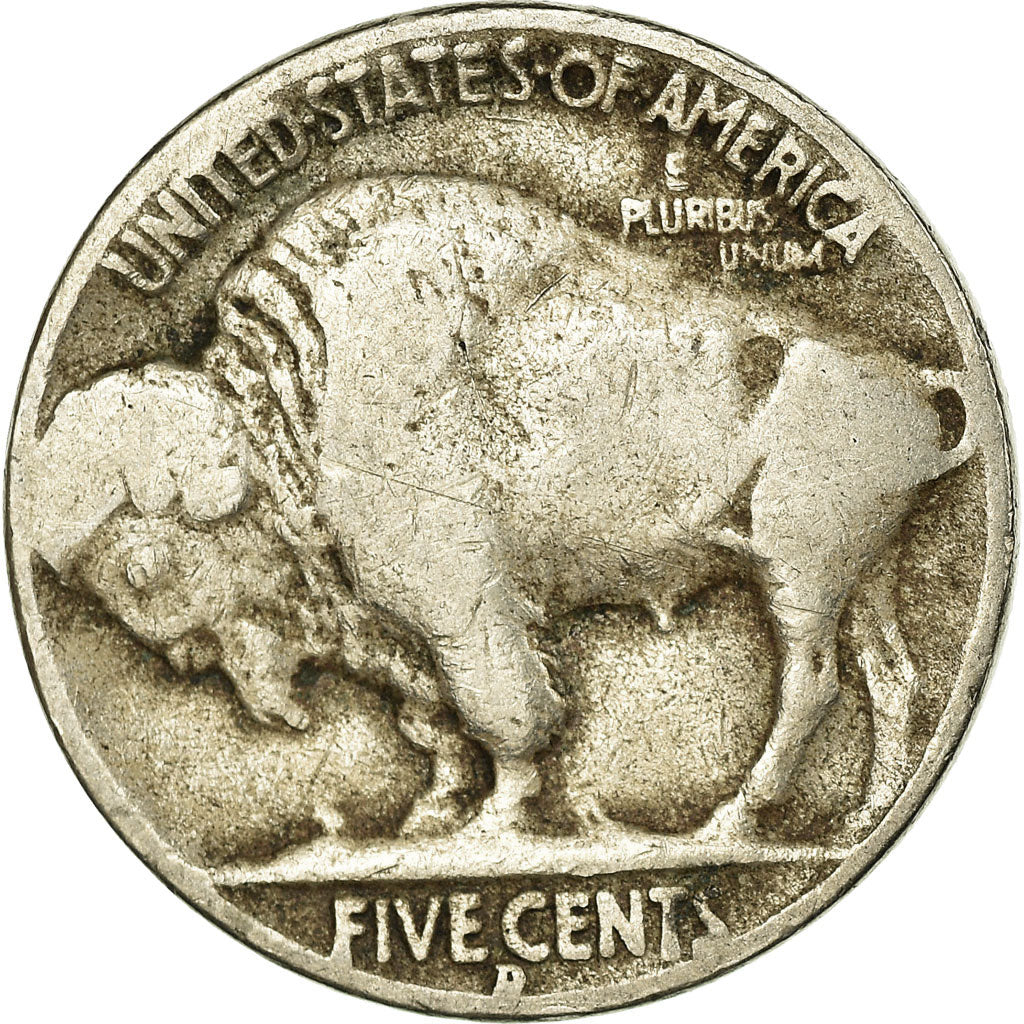 Coin, United States, Buffalo Nickel, 5 Cents, 1934, U.S. Mint, Denver