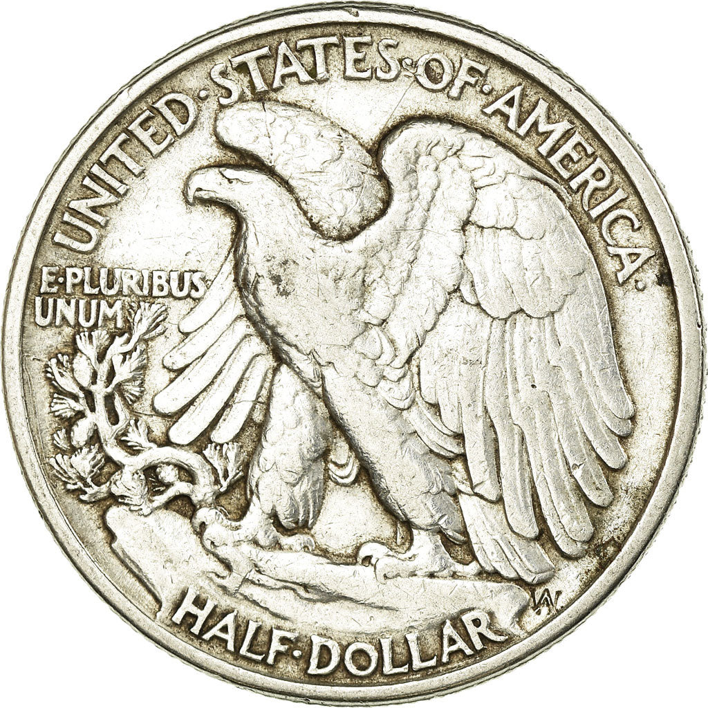 Coin, United States, Walking Liberty Half Dollar, Half Dollar, 1942, U.S. Mint