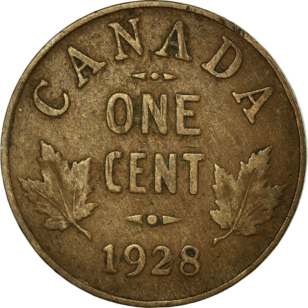 Coin, Canada, George V, Cent, 1928, Royal Canadian Mint, Ottawa, VF(30-35)