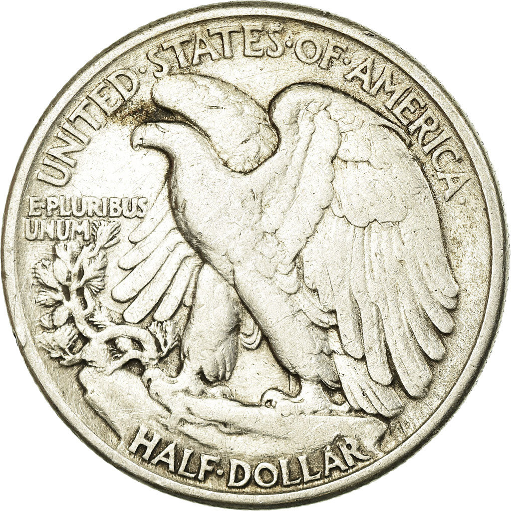 Coin, United States, Walking Liberty Half Dollar, Half Dollar, 1945, U.S. Mint