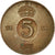 Moeda, Suécia, Gustaf VI, 5 Öre, 1966, EF(40-45), Bronze, KM:822