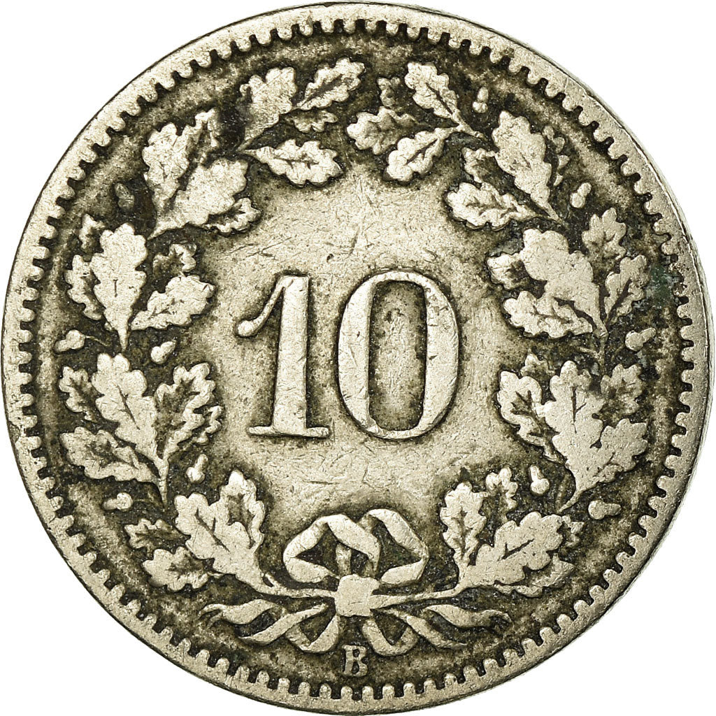 Coin, Switzerland, 10 Rappen, 1897, Bern, VF(30-35), Copper-nickel, KM:27