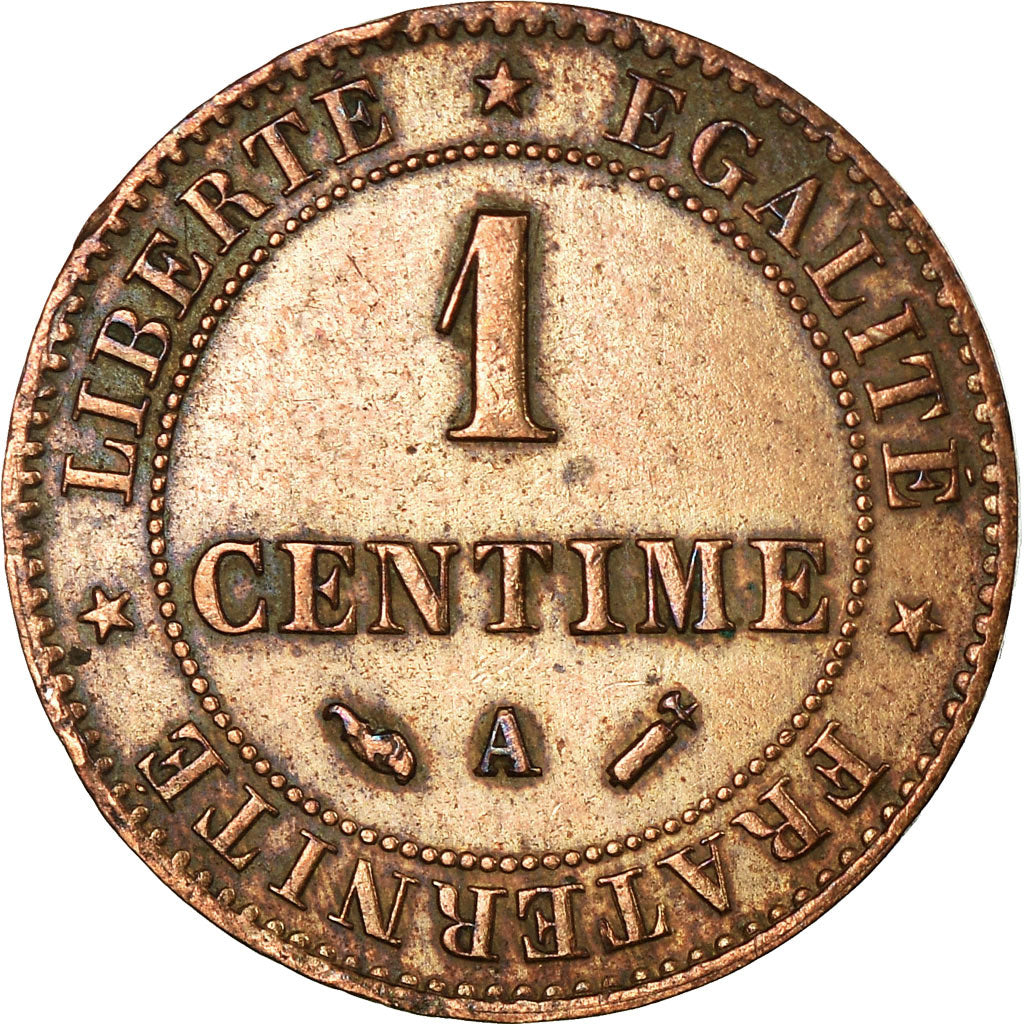 Monnaie, France, Cérès, Centime, 1887, Paris, TB, Bronze, Gadoury:88, KM:826.1