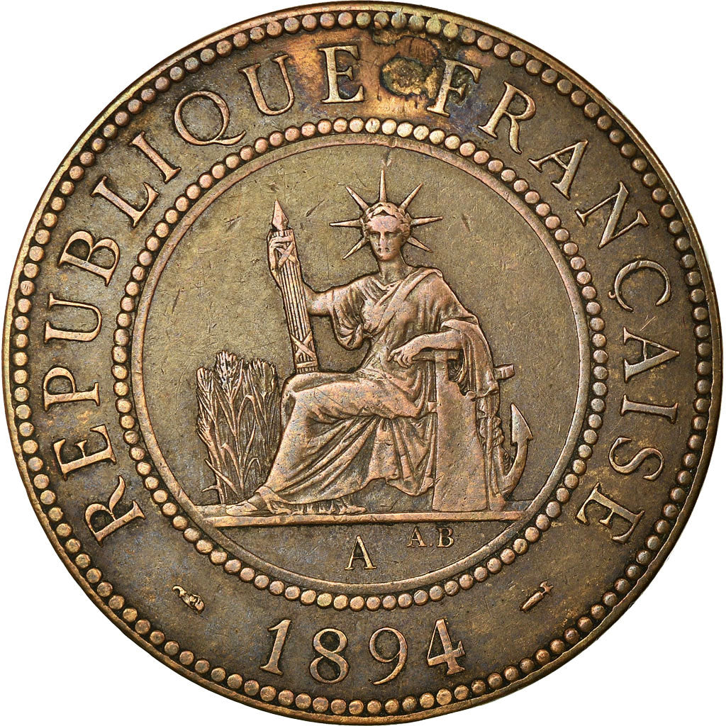 Monnaie, FRENCH INDO-CHINA, Cent, 1894, Paris, TTB, Bronze, KM:1
