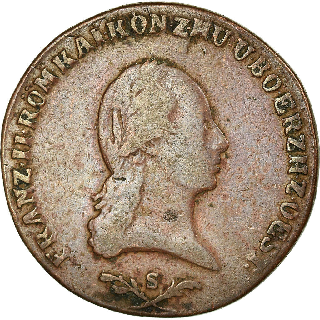 Coin, Austria, Franz II (I), 6 Kreuzer, 1800, EF(40-45), Copper, KM:2128