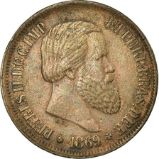 Münze, Brasilien, Pedro II, 20 Reis, 1869, SS, Bronze, KM:474