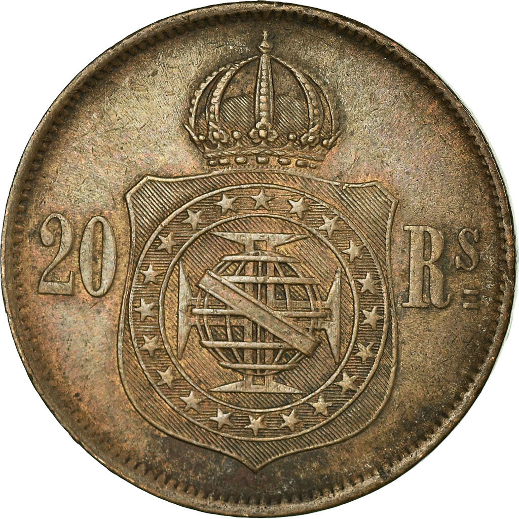 Münze, Brasilien, Pedro II, 20 Reis, 1869, SS, Bronze, KM:474