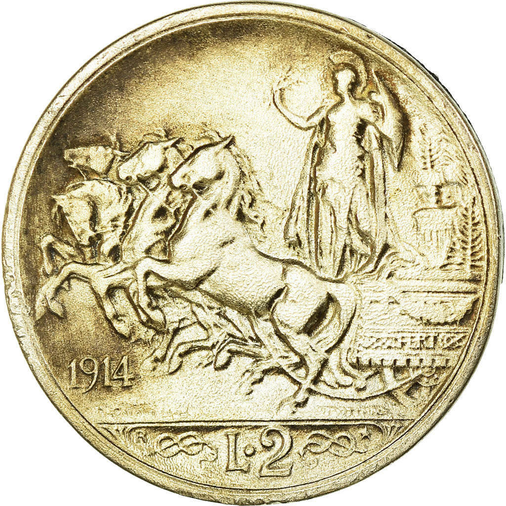 Moneta, Italia, Vittorio Emanuele III, 2 Lire, 1914, Rome, BB, Argento, KM:55