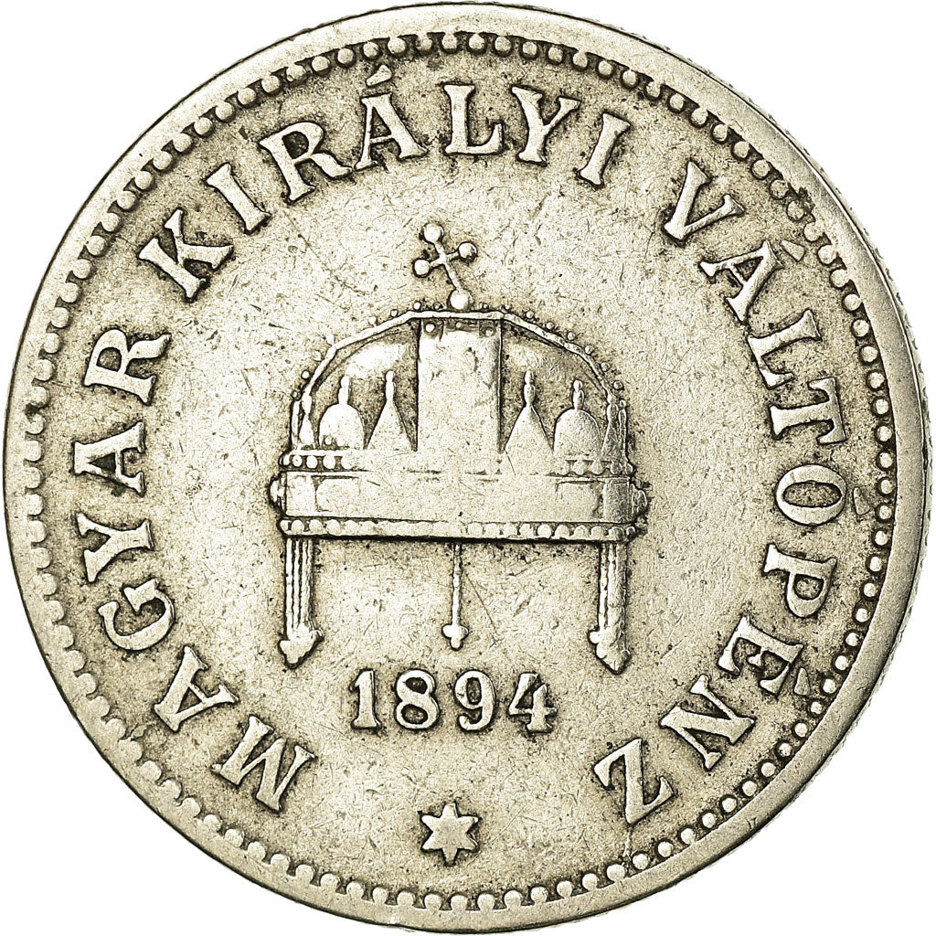 Munten, Hongarije, Franz Joseph I, 20 Fillér, 1894, Kormoczbanya, FR+, Nickel